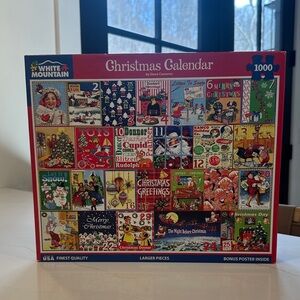 White Mountain Christmas Calendar Puzzle - Festive Colors